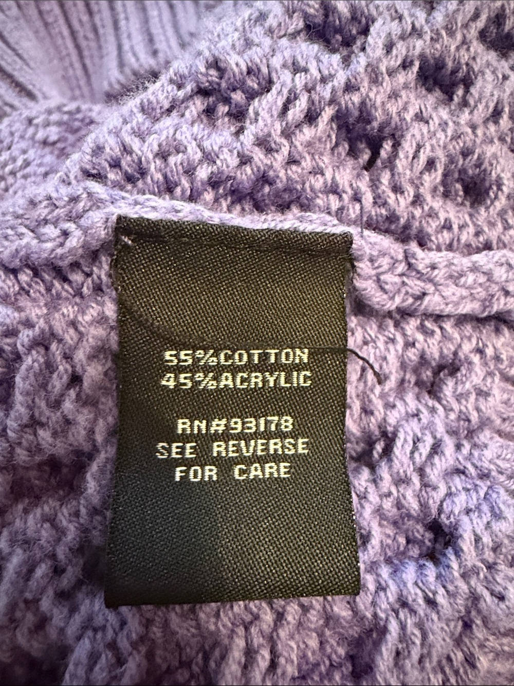 Context from Lord and Taylor Women's Large cropped knit Lilac pullover sweater - Picture 7 of 8